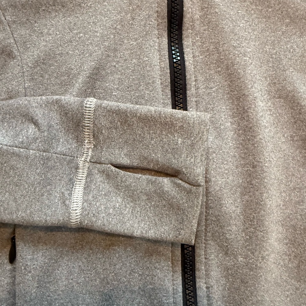 Trina Turk Recreation Gray and Black Athletix Jacket with Aqua Accents XS - Picture 5 of 7